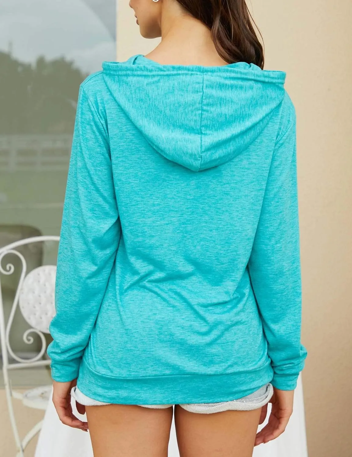 Women's Hoodies Pullover Cute Heart Sweatshirts Long Sleeve Tops with Pockets