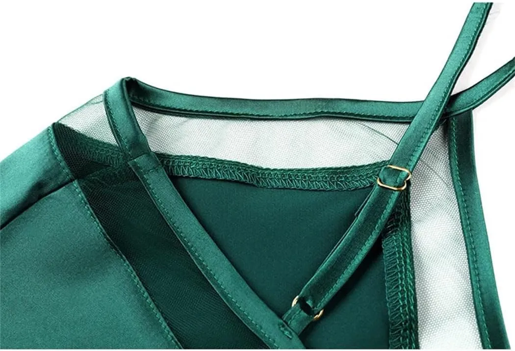 Women's Satin Top Cropped V-Neck Slim Silk Camisole Solid Color Backless Basic Female Sleeveless Tops
