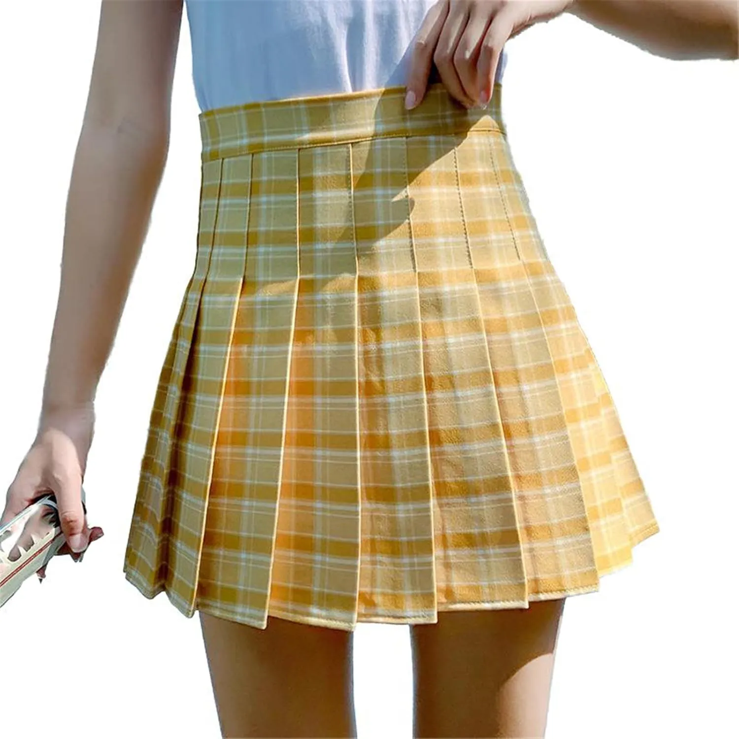 Women's Skirt Slim Casual Pleated Aline Short Skirts