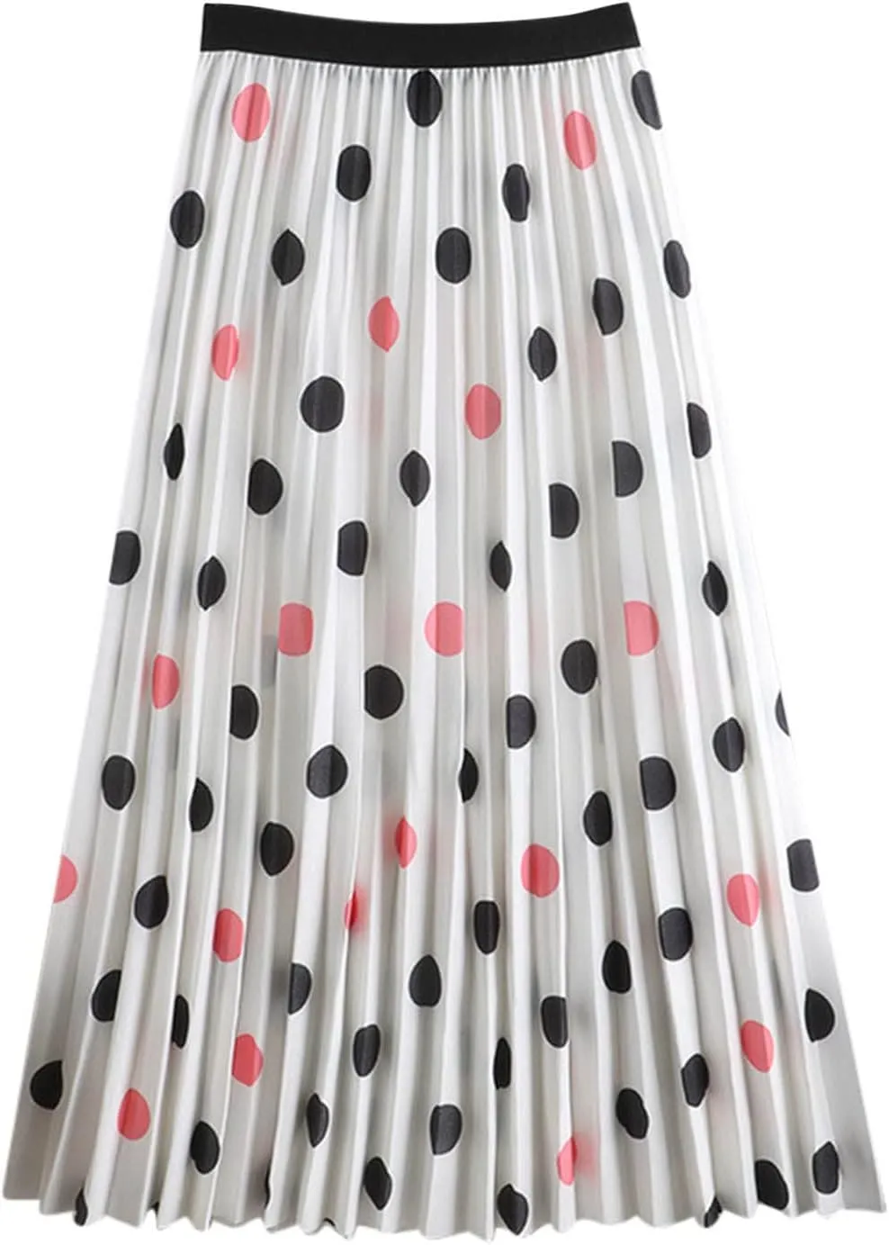 Womens Skirts A Print Floral Line Pleated Swing Waist Midi High Skirt Skirt Skirt Sports Shirts White