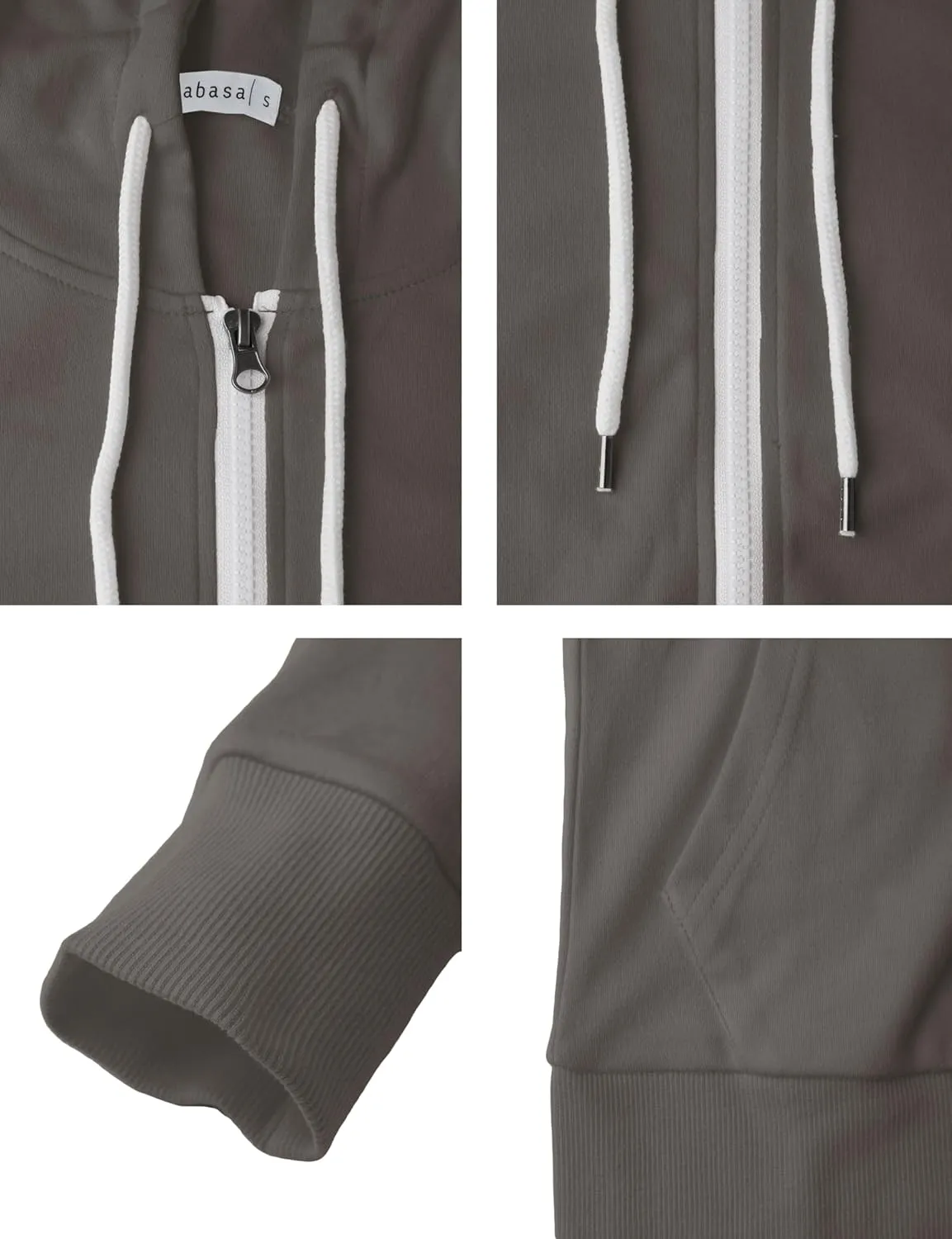 Women's Slim Fit Zip Up Hoodie Lightweight Long Sleeve Kangaroo Pocket Basic Casual wear
