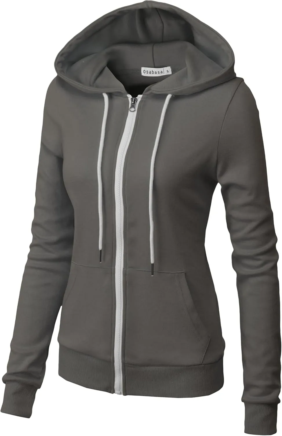 Women's Slim Fit Zip Up Hoodie Lightweight Long Sleeve Kangaroo Pocket Basic Casual wear