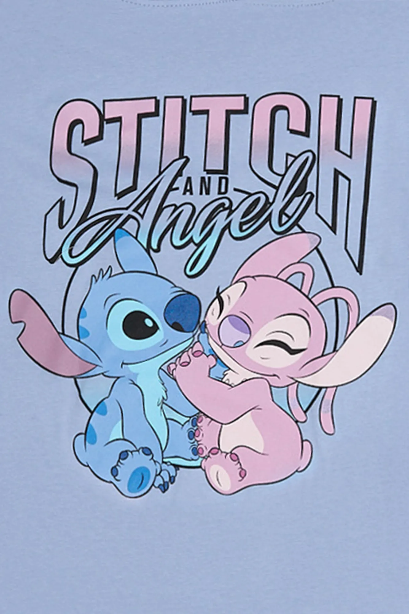 Womens Stitch and Angel Graphic Boyfriend Tee