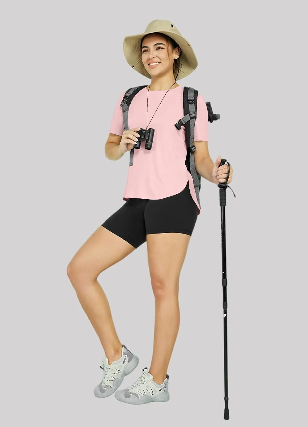 Women's Sun Protection Shirts UV SPF UPF 50  Short Sleeve Workout Tops Hiking Running Quick Dry