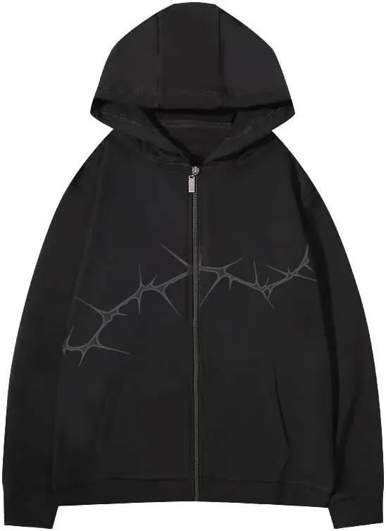 Y2K Zip Up Hoodies For Women and Men Vintage Sweatshirt Streetwear Sport Hip Hop couple Sets