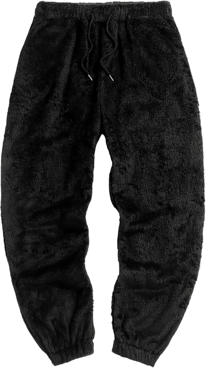 ZAFUL Mens Fluffy Teddy Beam Feet Plush Fuzzy Warm Pajama Pants Sleepwear Loungewear Trouser with Pockets